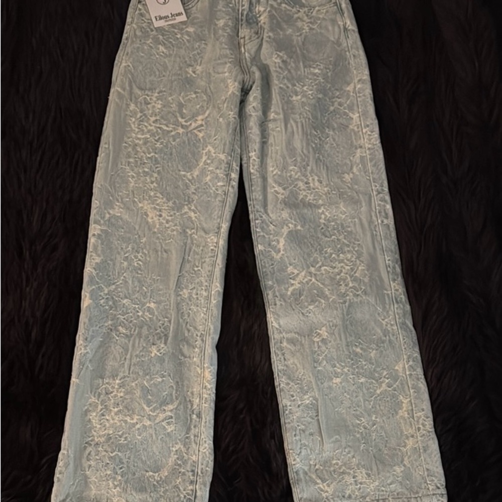Light Blue Patterned Jeans